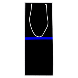 The Symbolic Thin Blue Line Concept Wine Gift Bag
