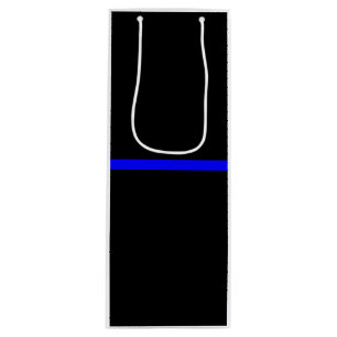 The Symbolic Thin Blue Line Concept Wine Gift Bag