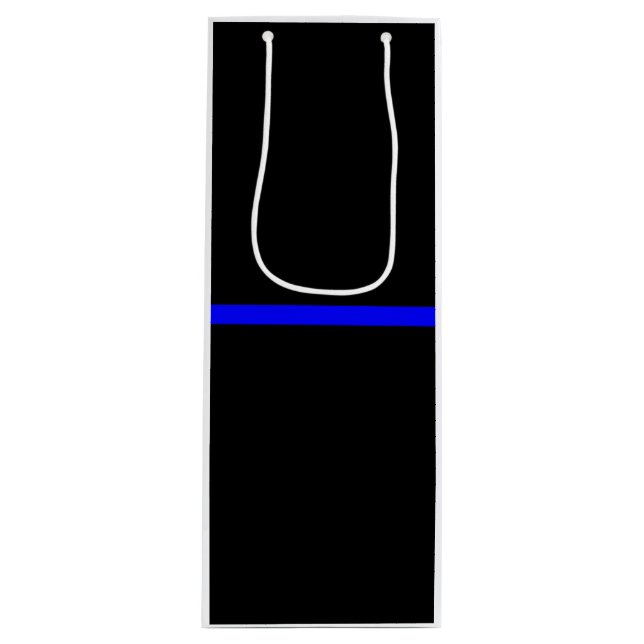 The Symbolic Thin Blue Line Concept Wine Gift Bag (Front)