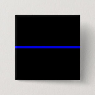 The Symbolic Thin Blue Line Decor 15 Cm Square Badge