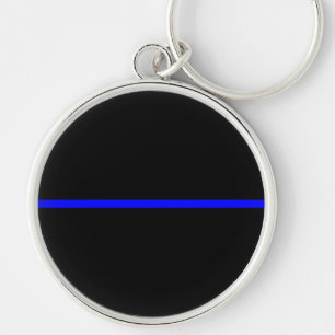 The Symbolic Thin Blue Line Decor Key Ring