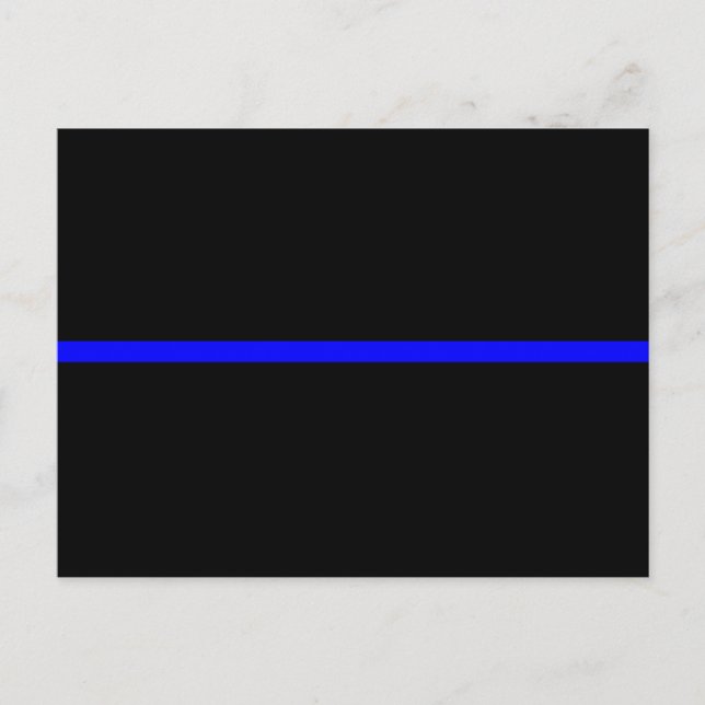 The Symbolic Thin Blue Line Decor Postcard (Front)