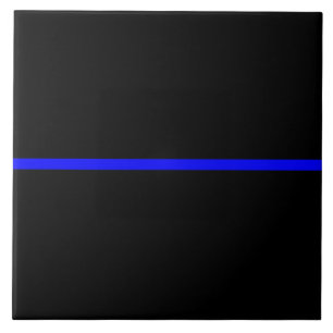 The Symbolic Thin Blue Line Decor Tile