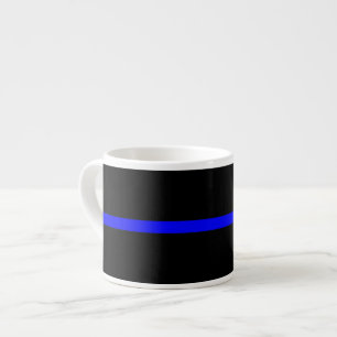 The Symbolic Thin Blue Line Graphic Espresso Cup