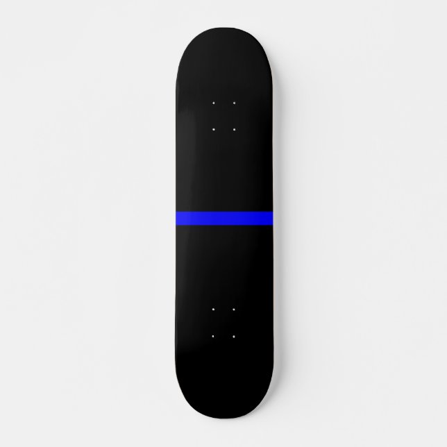 The Symbolic Thin Blue Line Graphic Skateboard (Front)