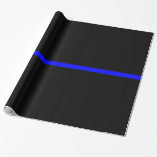The Symbolic Thin Blue Line Graphic Wrapping Paper