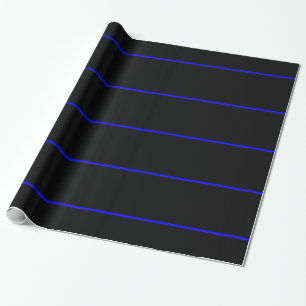 The Symbolic Thin Blue Line Graphic Wrapping Paper