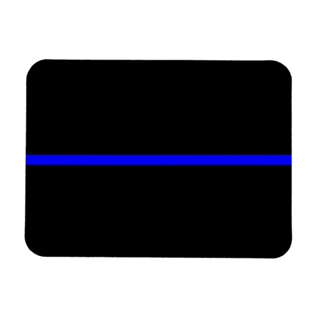 The Symbolic Thin Blue Line Horizontal Black Magnet (Horizontal)