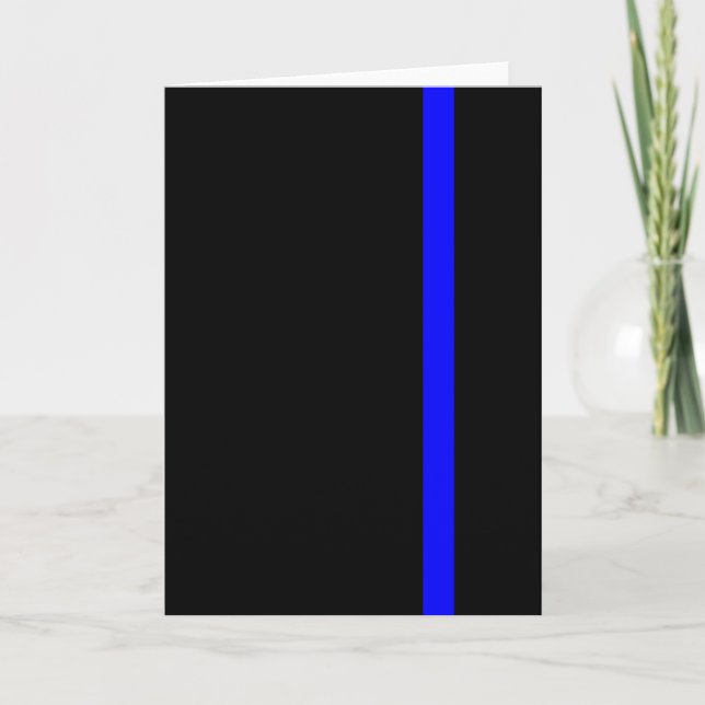 The Symbolic Thin Blue Line on Black Card (Front)