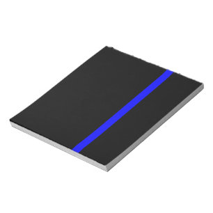 The Symbolic Thin Blue Line on Black Notepad