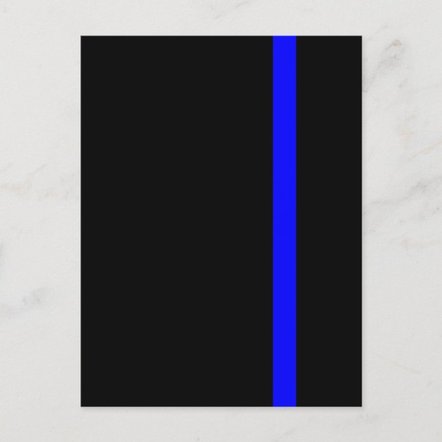 The Symbolic Thin Blue Line on Black Postcard (Front)