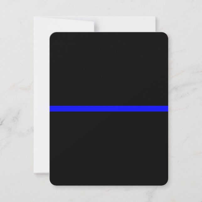 The Symbolic Thin Blue Line on Solid Black (Front)
