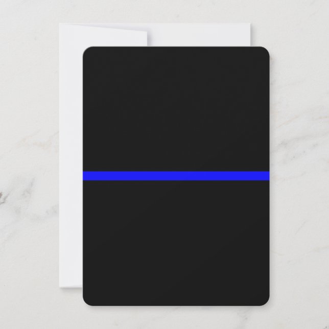 The Symbolic Thin Blue Line on Solid Black (Front)