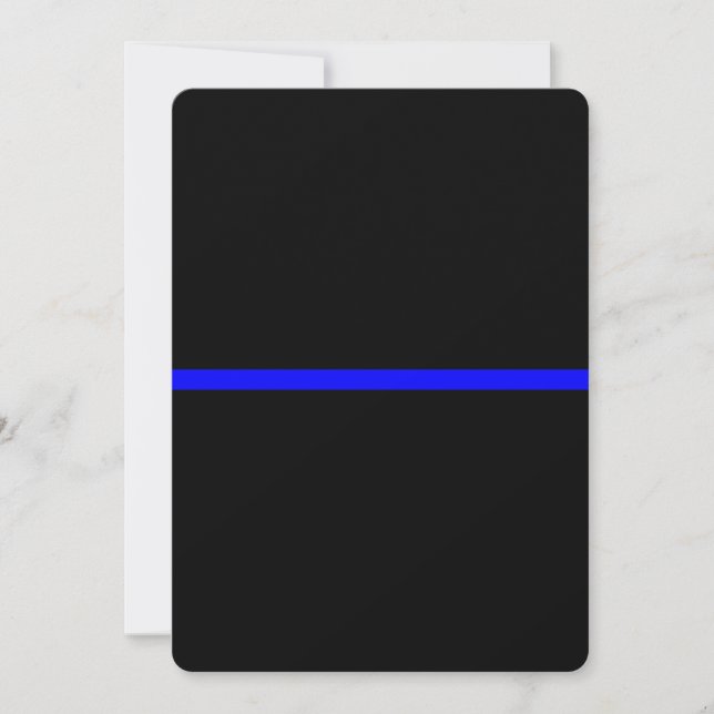 The Symbolic Thin Blue Line on Solid Black (Front)