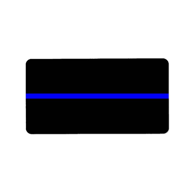 The Symbolic Thin Blue Line on Solid Black Label (Front)
