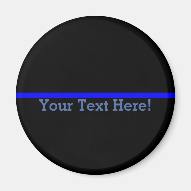 The Symbolic Thin Blue Line Personalise This Magnet (Front)