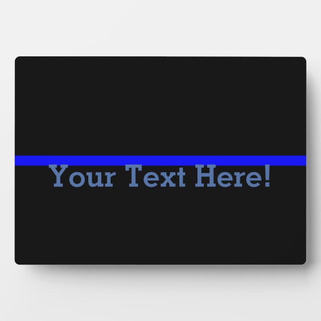 The Symbolic Thin Blue Line Personalise This Plaque (Front)