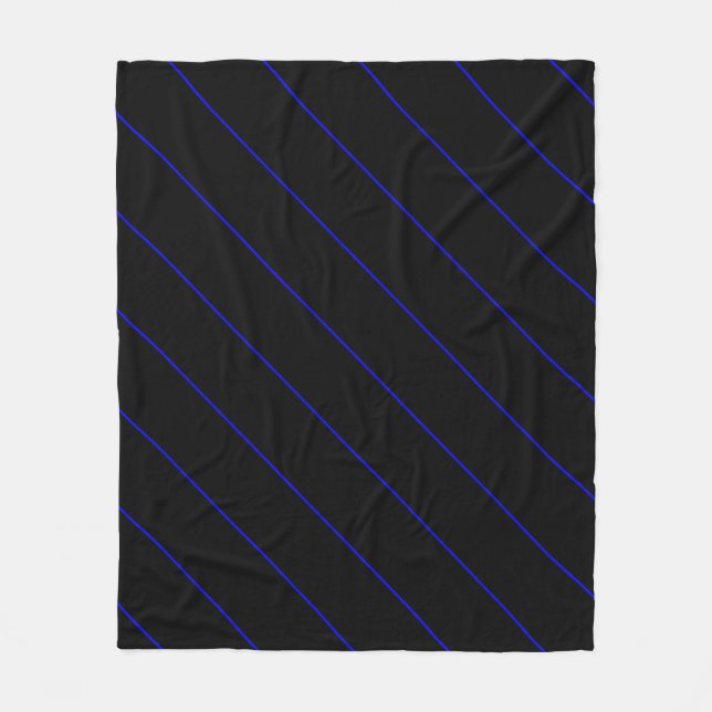The Symbolic Thin Blue Line Statement Fleece Blanket (Front)