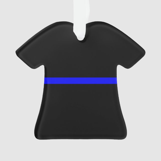 The Symbolic Thin Blue Line Statement Ornament (Front)