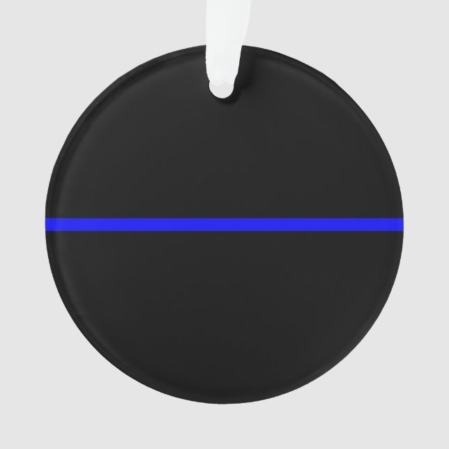 The Symbolic Thin Blue Line Statement Ornament (Front)