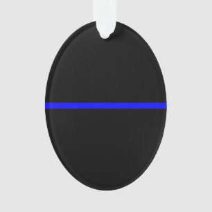 The Symbolic Thin Blue Line Statement Ornament