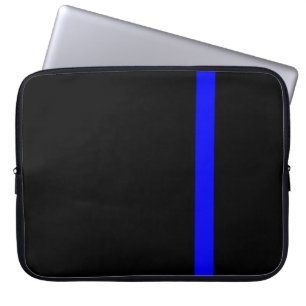 The Symbolic Thin Blue Line Vertical Black Laptop Sleeve