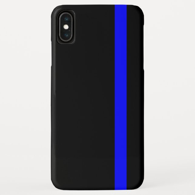 The Symbolic Thin Blue Line Vertical Case-Mate iPhone Case (Back)