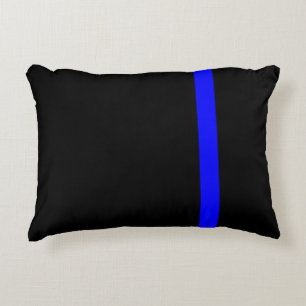 The Symbolic Thin Blue Line Vertical Decorative Cushion
