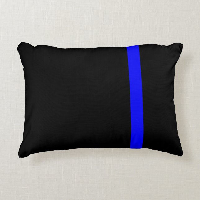 The Symbolic Thin Blue Line Vertical Decorative Cushion (Front)