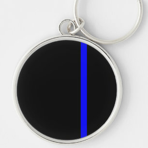 The Symbolic Thin Blue Line Vertical Key Ring