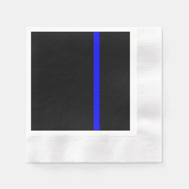 The Symbolic Thin Blue Line Vertical Napkin (Front)