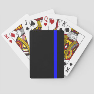 The Symbolic Thin Blue Line Vertical Playing Cards