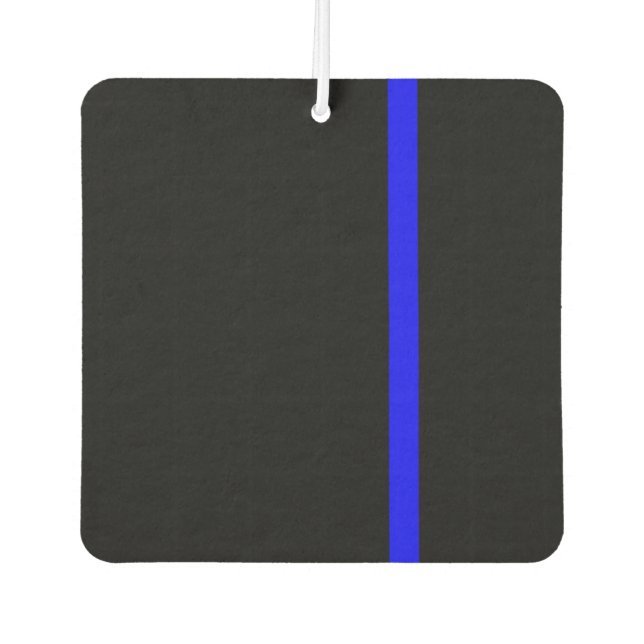 The Symbolic Thin Blue Line Vertical Style Car Air Freshener (Front)
