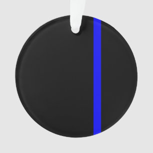 The Symbolic Thin Blue Line Vertical Style Ornament