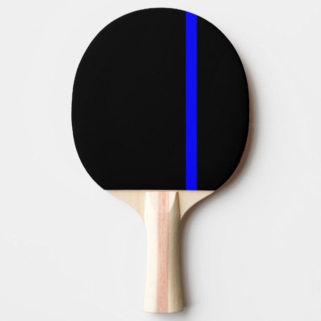 The Symbolic Thin Blue Line Vertical Style Ping Pong Paddle (Front)