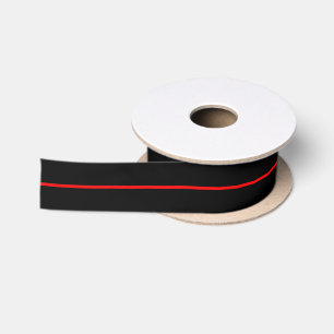 The Symbolic Thin Red Line Concept Satin Ribbon