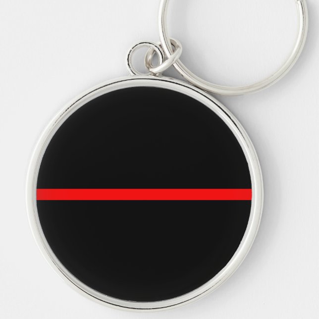 The Symbolic Thin Red Line Decor Key Ring (Front)