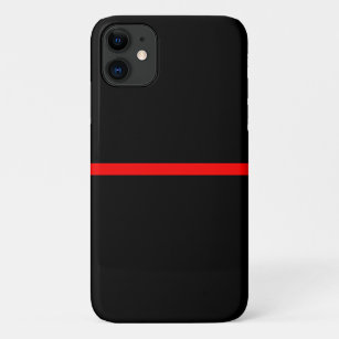The Symbolic Thin Red Line on Solid Black on a Case-Mate iPhone Case