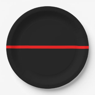 The Symbolic Thin Red Line Statement Paper Plate
