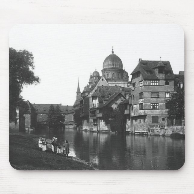 The synagogue at Nuremberg, c.1910 Mouse Pad (Front)