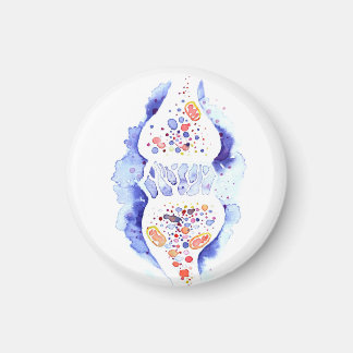 The synapse and the nerve impulse canvas print rou magnet