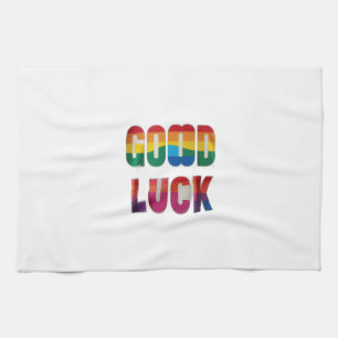The t-shirt design features the simple yet impactf tea towel