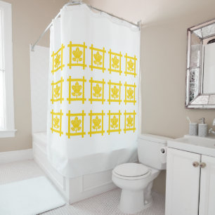 The Tachibana crest of the Nichiren sect Shower Curtain