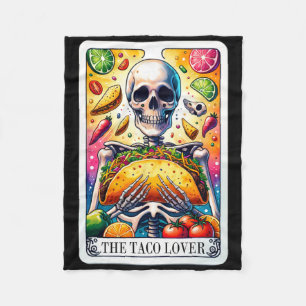 The Taco Lover Tarot Card Taco Tuesday Cinco De Ma Fleece Blanket