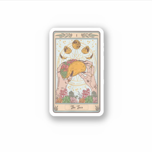 The Taco Tarot Card Funny Taco Lover Tacos Mexican (Front)