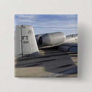 The tail section of an A-10 Thunderbolt II 15 Cm Square Badge