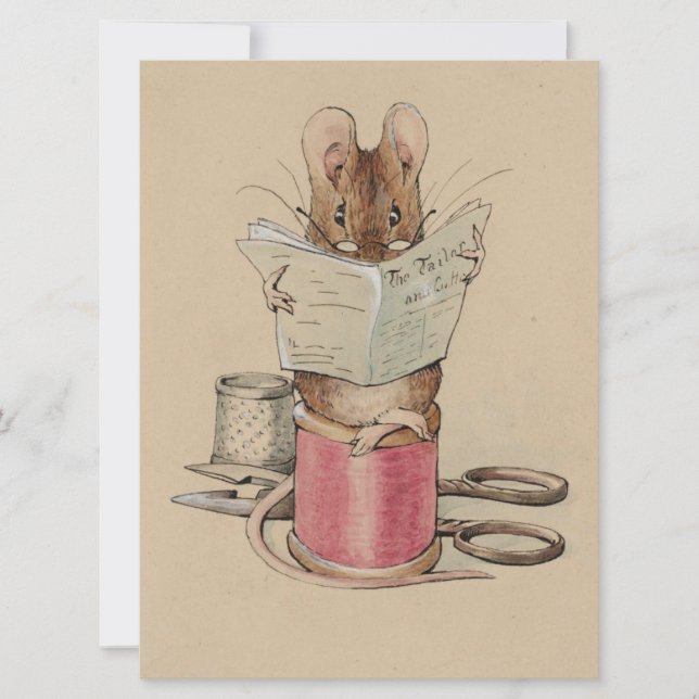 The Tailor Mouse (by Beatrix Potter) Card (Front)