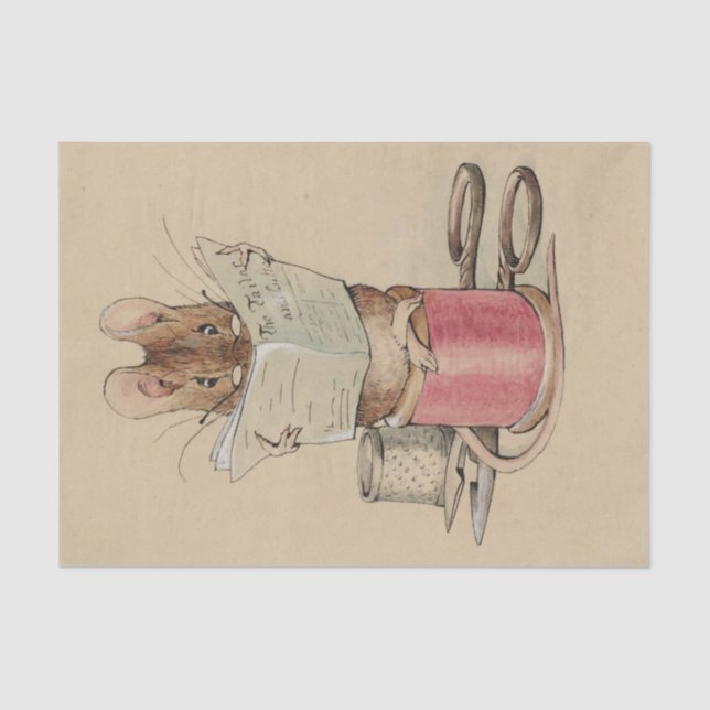 The Tailor Mouse (by Beatrix Potter) Tissue Paper (Front)
