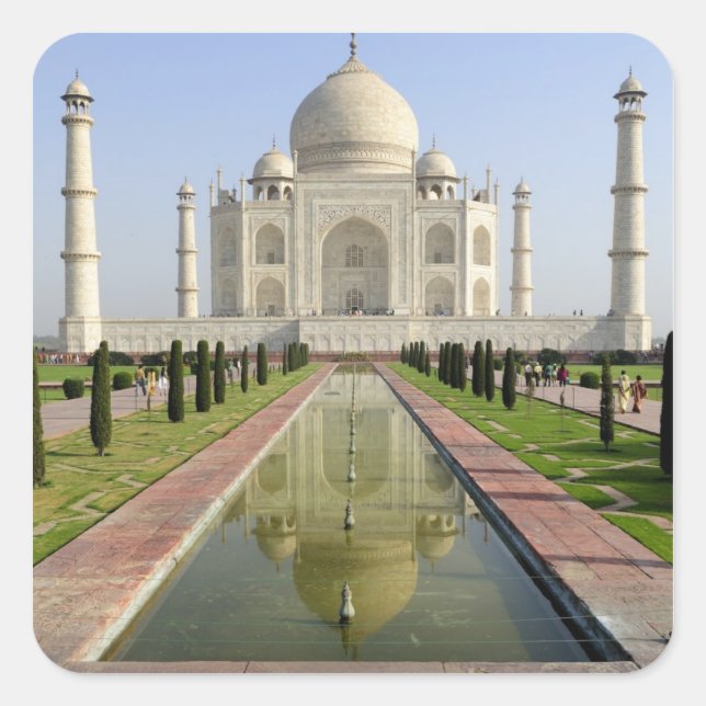 The Taj Mahal, Agra, Uttar Pradesh, India, Square Sticker (Front)