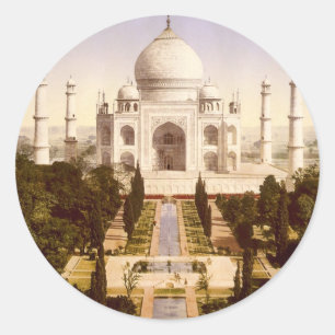 The Taj Mahal in Agra India Classic Round Sticker